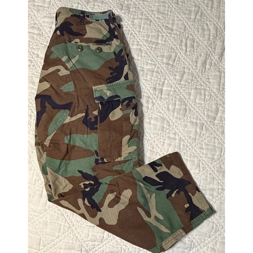 Propper Woodland Camo Cargo Pants Mens Medium Short Ripstop Combat Trousers Army